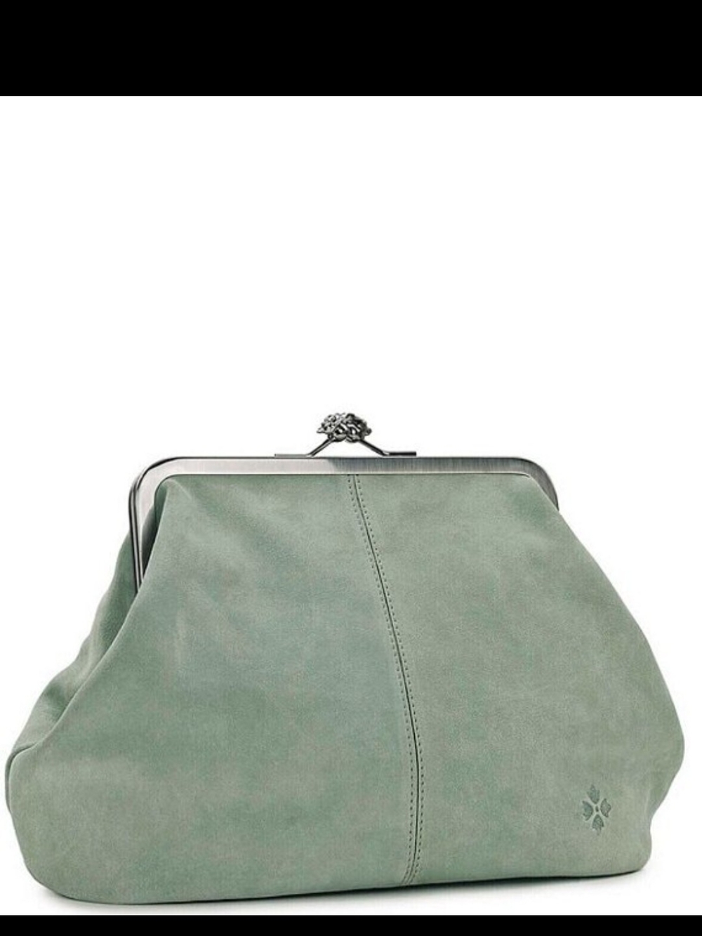 Patricia Nash Nordic Blue Suede Kiss-Lock Crossbody/ Clutch  NWT Beautiful!